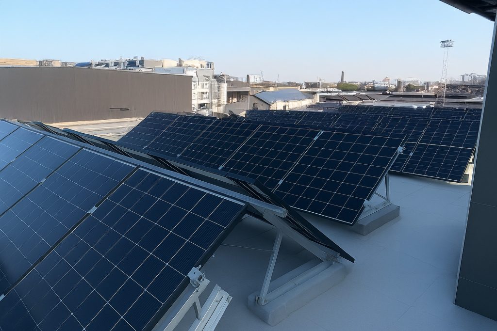 impianto fotovoltaico su un capannone