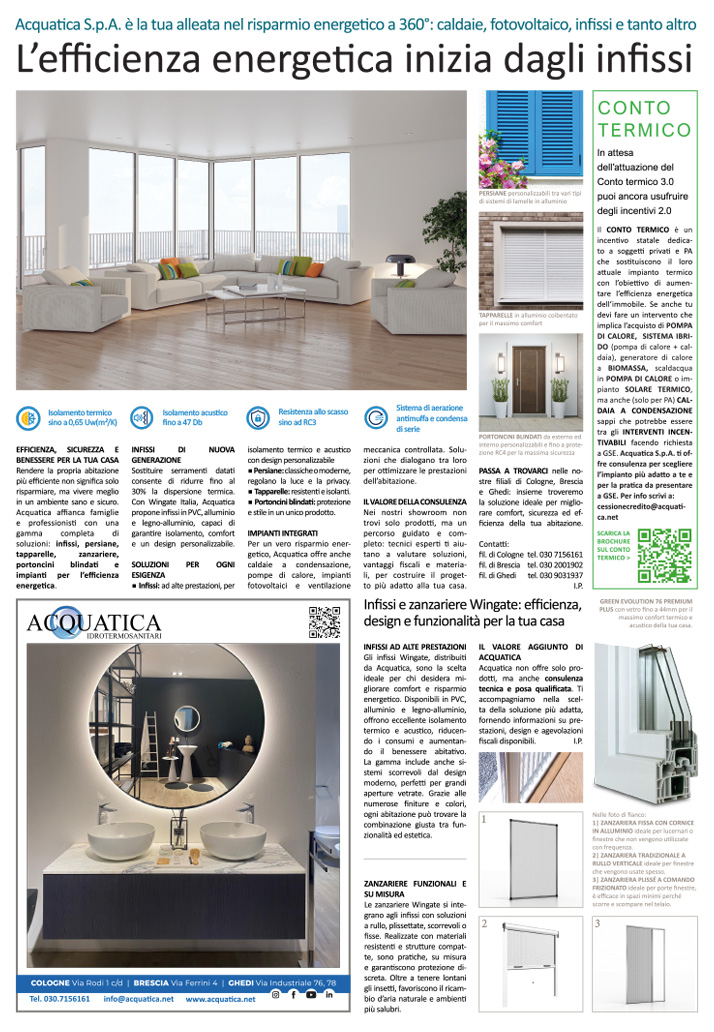 Efficienza energetica, infissi e zanzariere